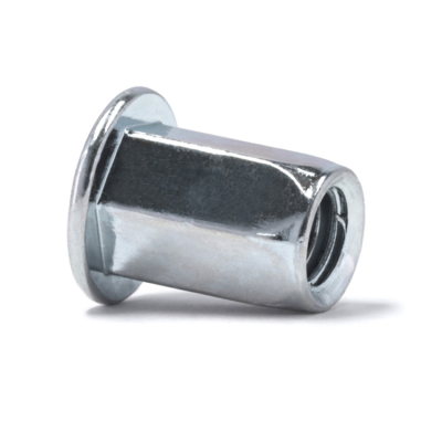Steel large head rivet nut hex