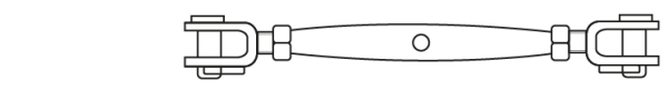 Tensor tubular horquilla/horquilla DIN 1478