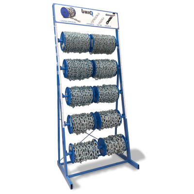 Expositor de cadena acero comercial