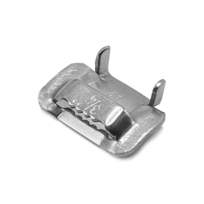 Boucle de fixation inox pour collier à bande pleine sans fin