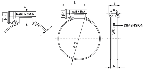 ASFA L (9 mm) Hose Clamp