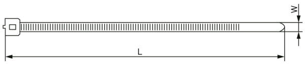 Cofil - Cotes dimensionnelles et mesures des colliers de serrage de couleur en Polyamide 6.6