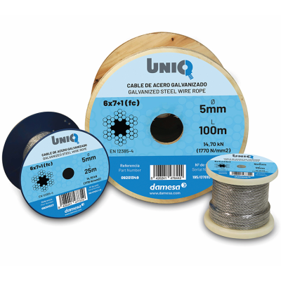 Galvanized steel wire rope - 6 x 7 + 1 (FC)