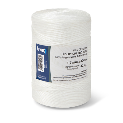 100% Polypropylene raffia yarn 1 S 1,200 m/kg - 600 m/kg