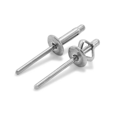 Aluminium trebol blind rivets wide head