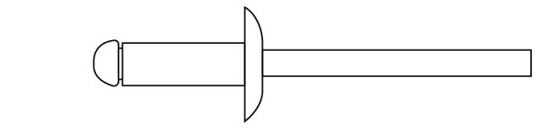 Rivet aluminium sans laque