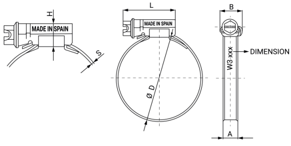 ASFA L (9 mm) Hose Clamp